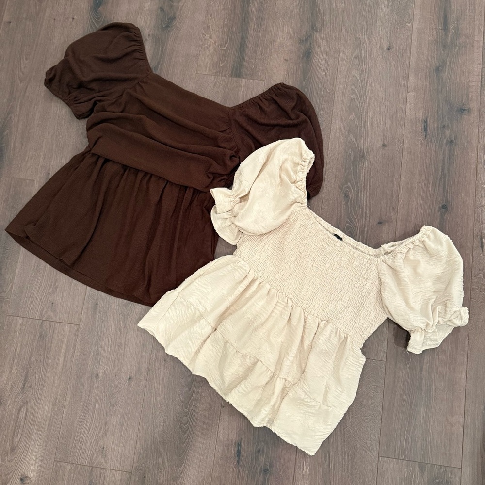 SHEIN Bubble Sleeve Top Bundle
